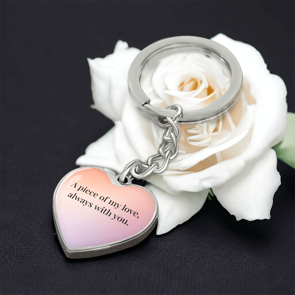 "A Piece of My Heart" Keychain - Matches "Shine On, My Star" Necklace from Mom - Always From Mom