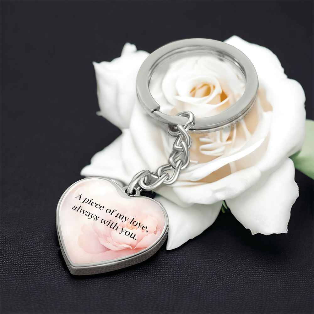"A Piece of My Heart" Keychain - Matches "My Girl, My World" Necklace from Mom - Always From Mom