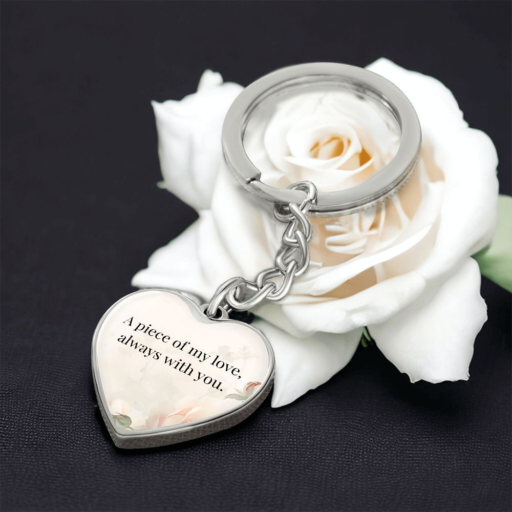 "A Piece of My Heart" Keychain - Matches "Always My Little Girl" Necklace from Mom - Always From Mom