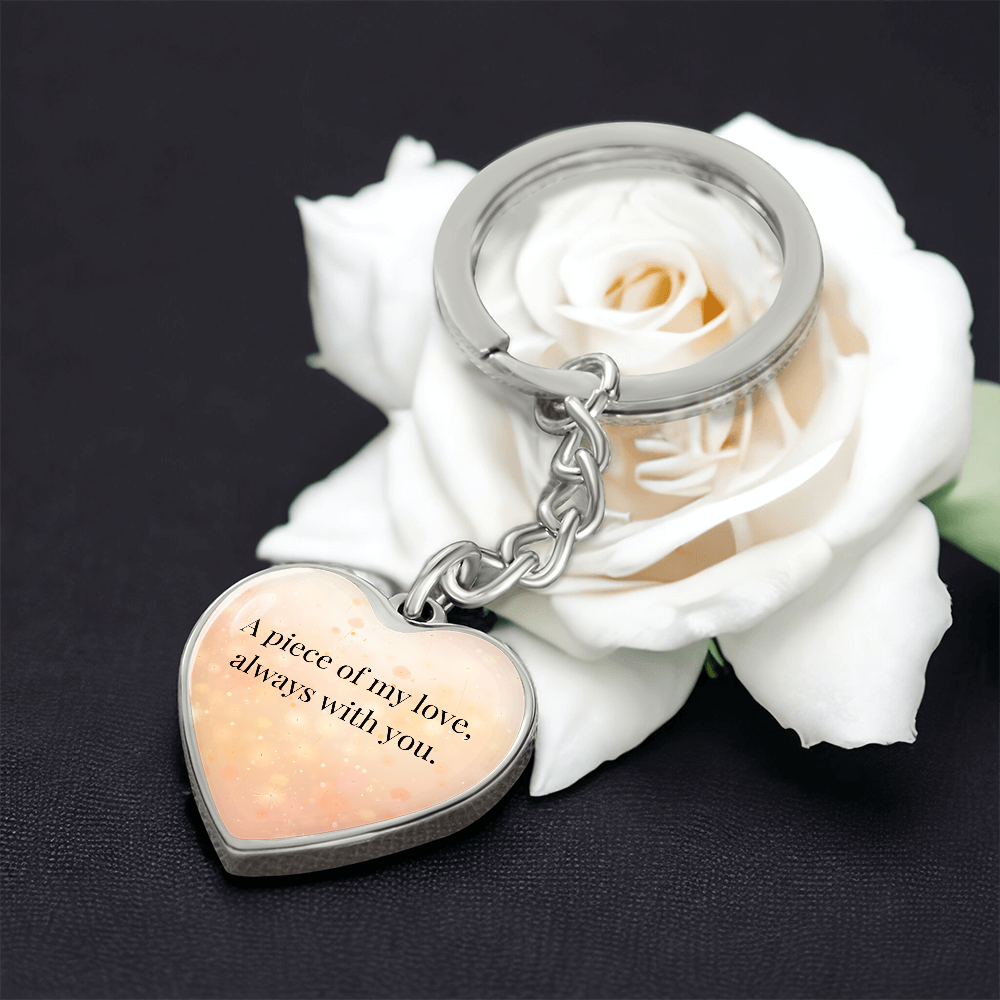 "A Piece of My Heart" Keychain - Matches "To My Daughter, My Joy" Necklace from Mom - Always From Mom