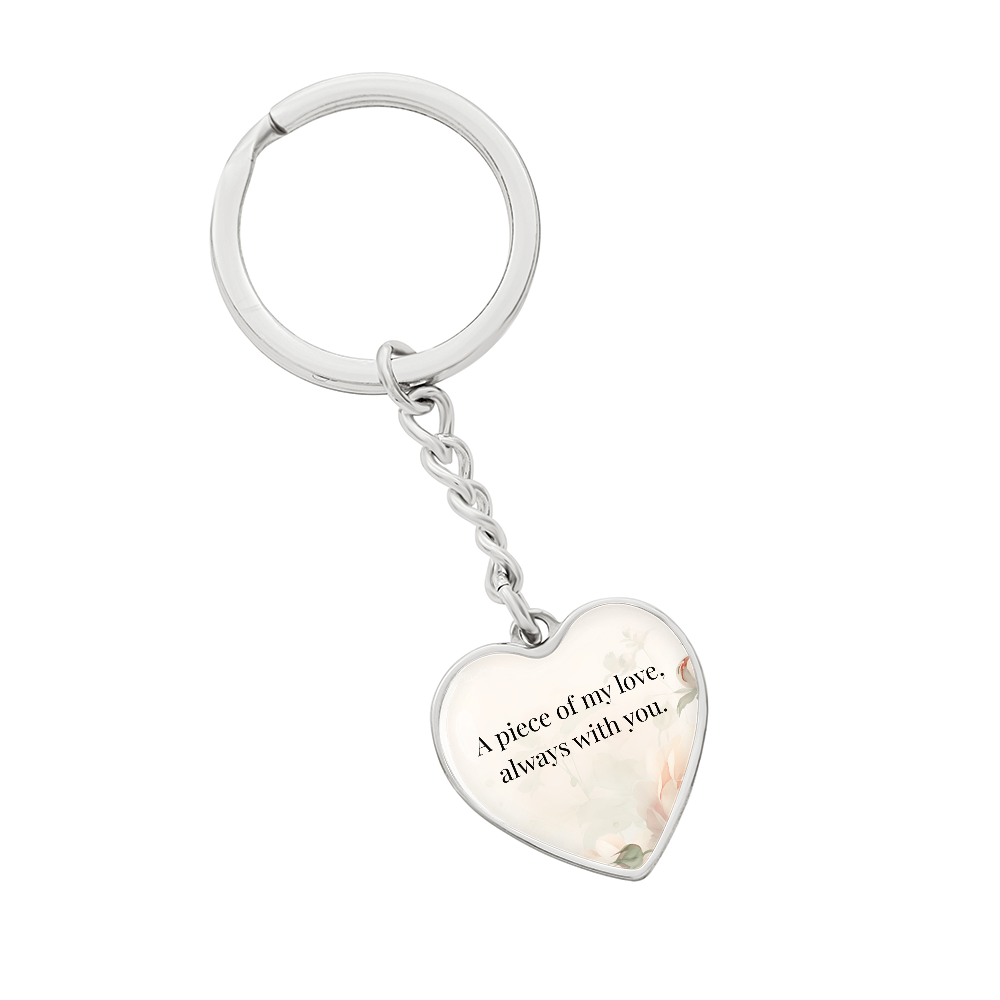 "A Piece of My Heart" Keychain - Matches "Always My Little Girl" Necklace from Mom - Always From Mom