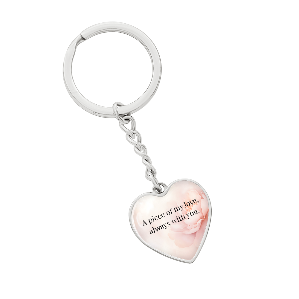 "A Piece of My Heart" Keychain - Matches "My Girl, My World" Necklace from Mom - Always From Mom