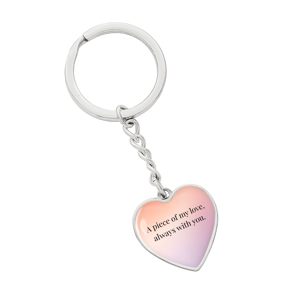 "A Piece of My Heart" Keychain - Matches "Shine On, My Star" Necklace from Mom - Always From Mom