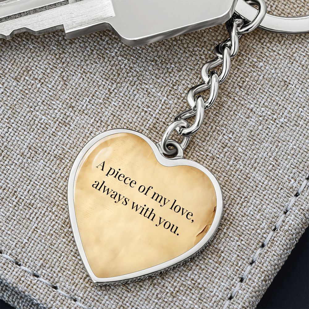 "A Piece of My Heart" Keychain - Matches "A Piece of My Heart" Necklace from Mom - Always From Mom