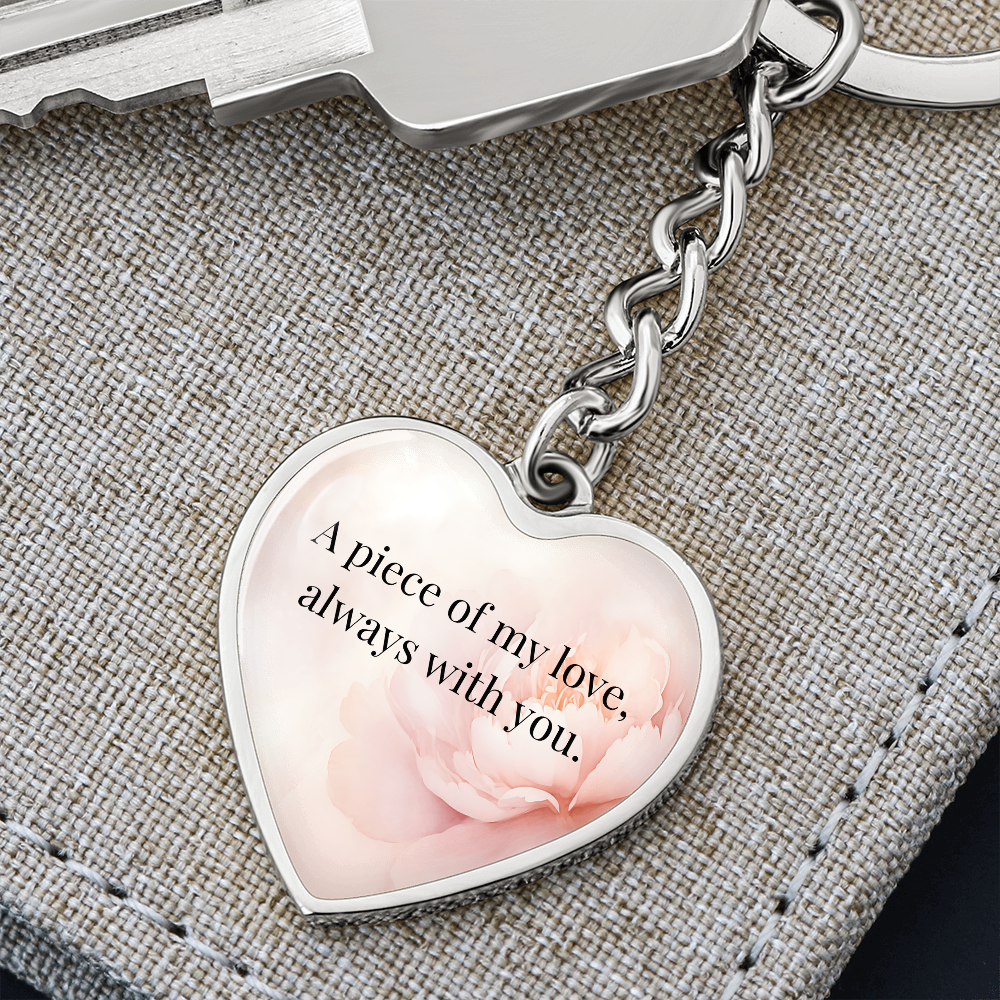 "A Piece of My Heart" Keychain - Matches "My Girl, My World" Necklace from Mom - Always From Mom