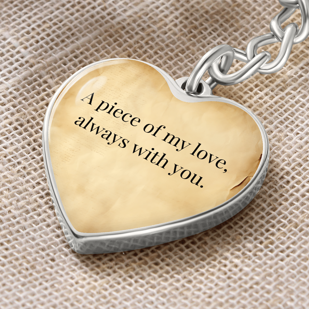 "A Piece of My Heart" Keychain - Matches "A Piece of My Heart" Necklace from Mom - Always From Mom