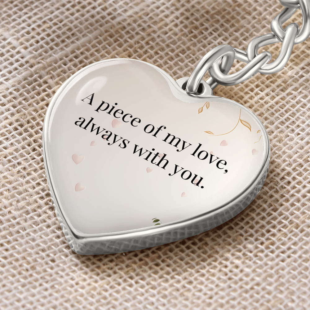 "A Piece of My Heart" Keychain - Matches "Forever in My Heart" Necklace from Mom - Always From Mom
