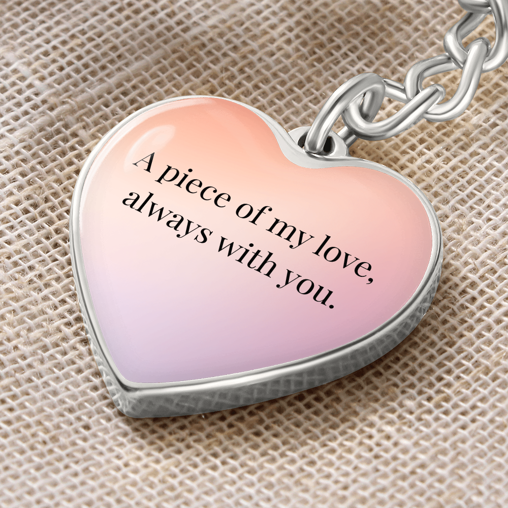 "A Piece of My Heart" Keychain - Matches "Shine On, My Star" Necklace from Mom - Always From Mom