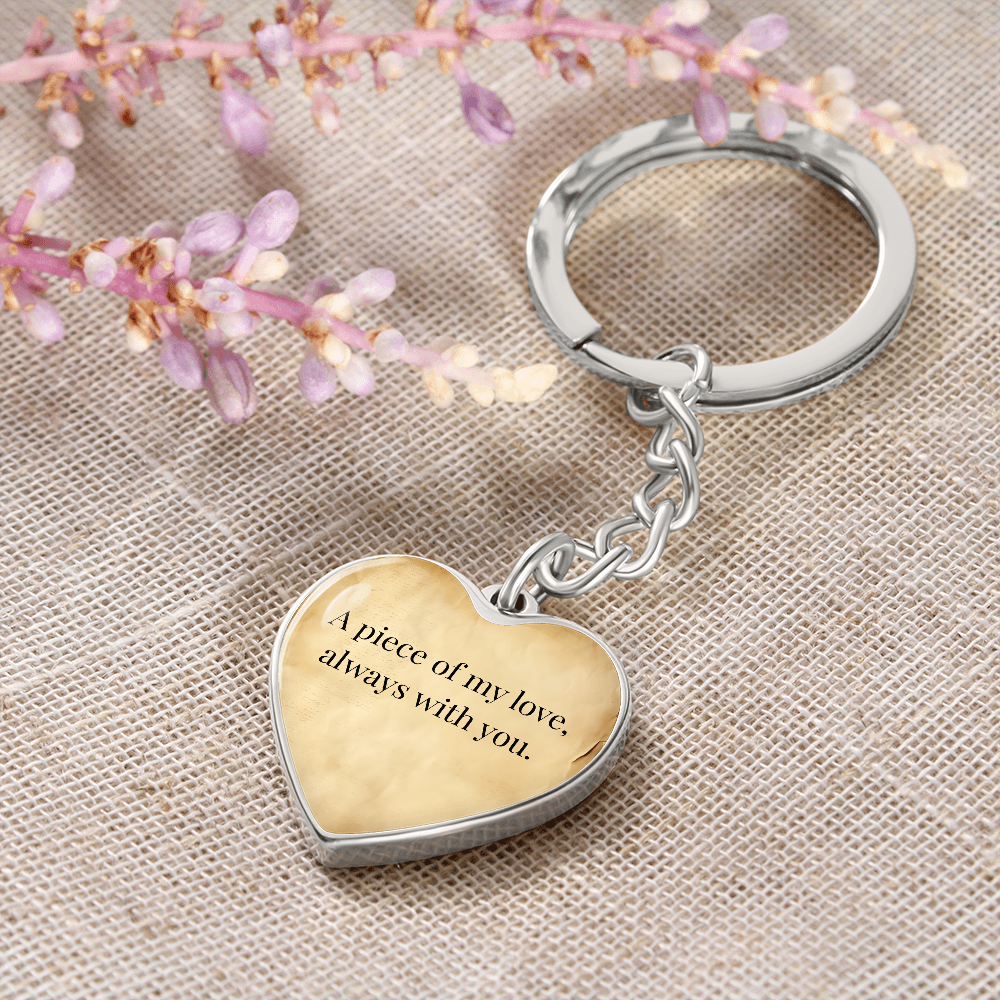 "A Piece of My Heart" Keychain - Matches "A Piece of My Heart" Necklace from Mom - Always From Mom