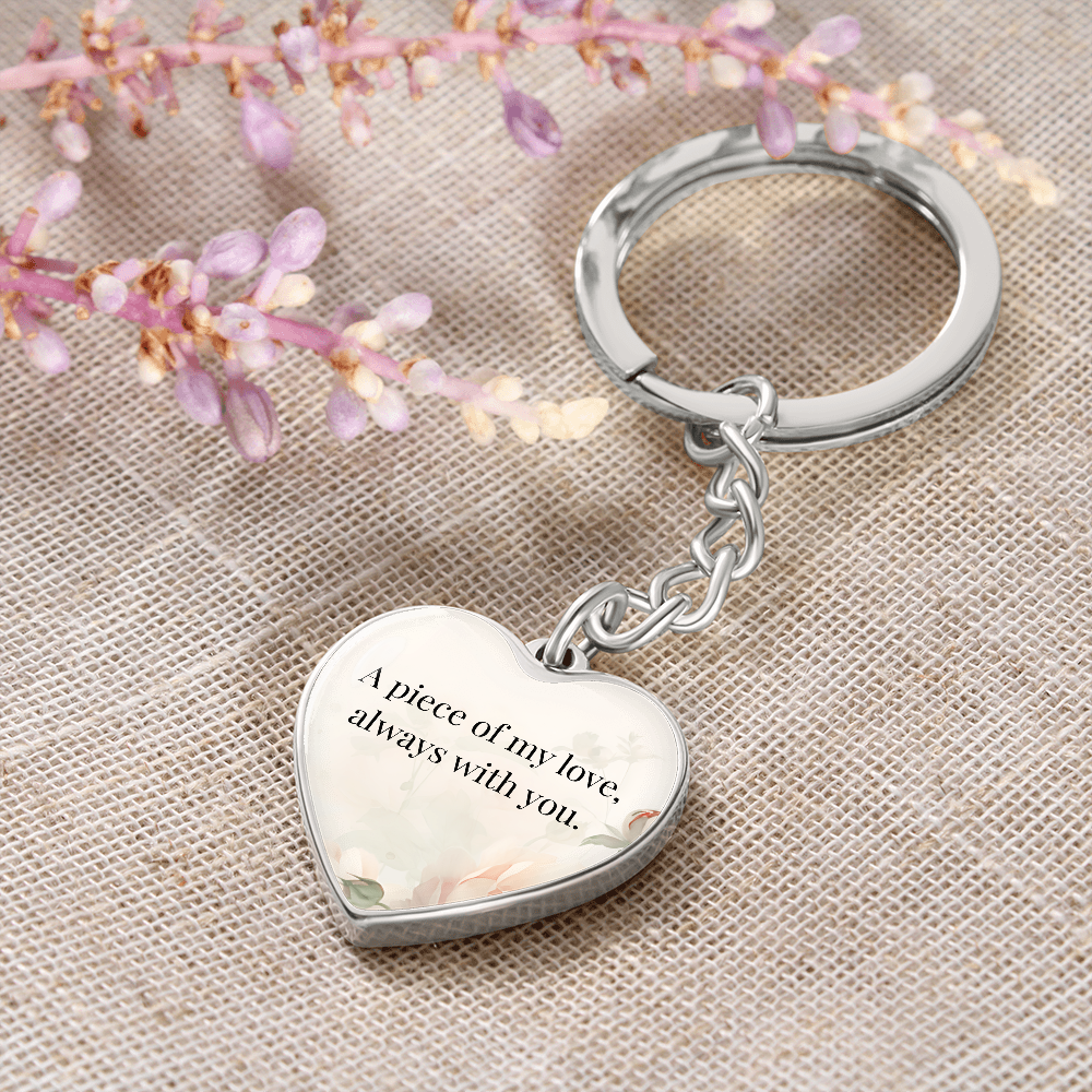 "A Piece of My Heart" Keychain - Matches "Always My Little Girl" Necklace from Mom - Always From Mom