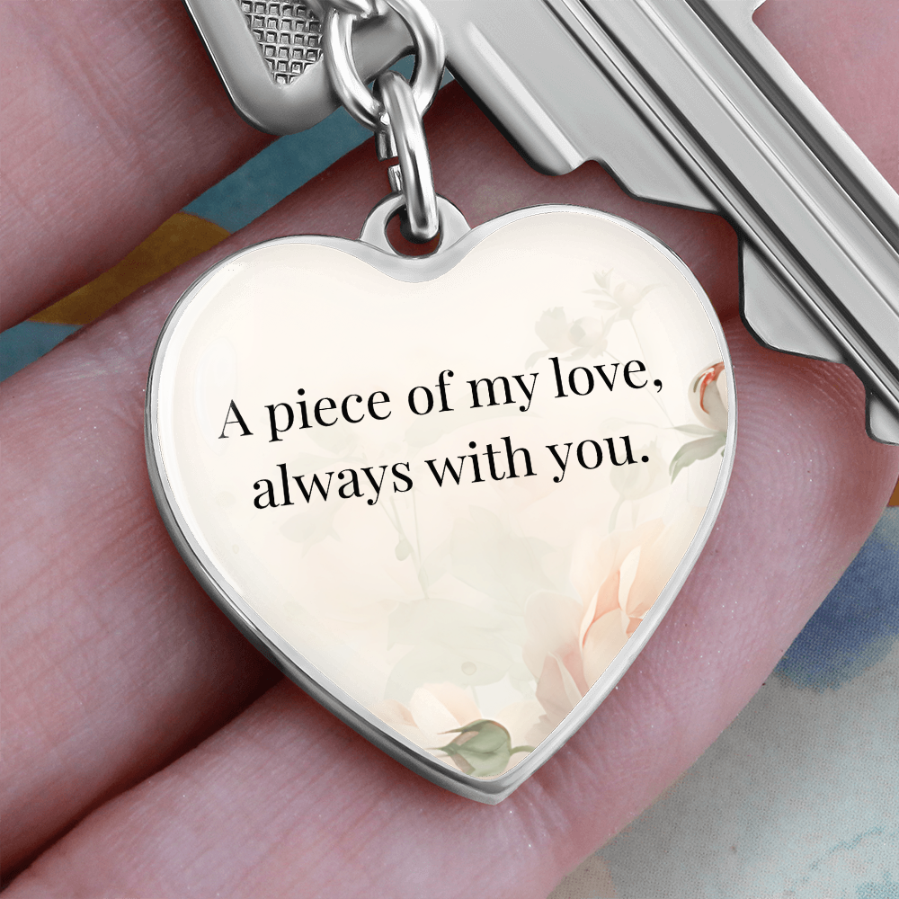 "A Piece of My Heart" Keychain - Matches "Always My Little Girl" Necklace from Mom - Always From Mom