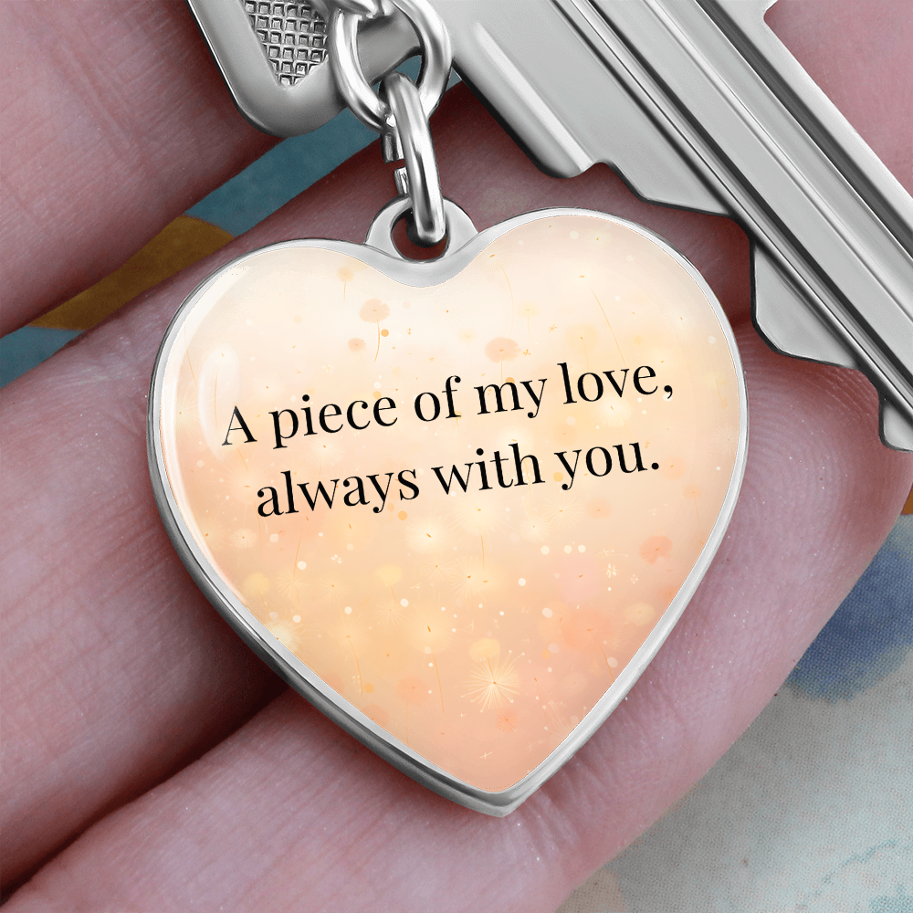 "A Piece of My Heart" Keychain - Matches "To My Daughter, My Joy" Necklace from Mom - Always From Mom