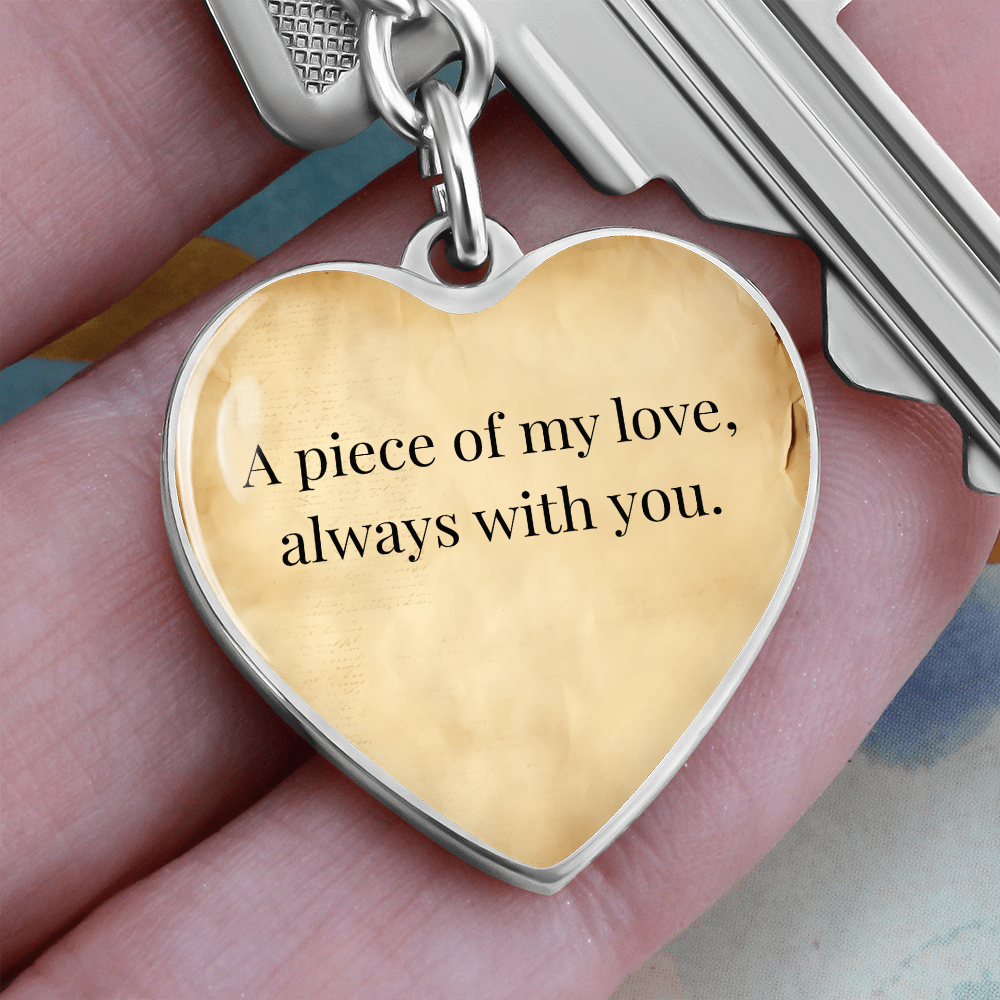 "A Piece of My Heart" Keychain - Matches "A Piece of My Heart" Necklace from Mom - Always From Mom