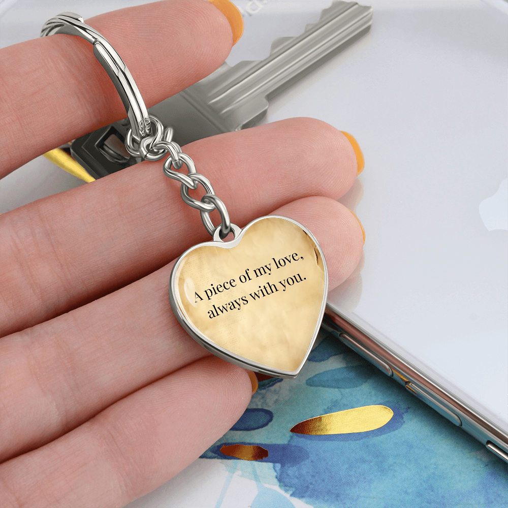 "A Piece of My Heart" Keychain - Matches "A Piece of My Heart" Necklace from Mom - Always From Mom
