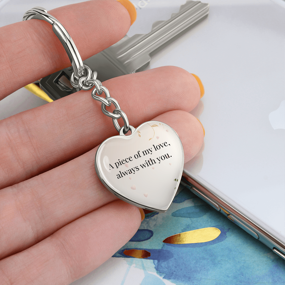 "A Piece of My Heart" Keychain - Matches "Forever in My Heart" Necklace from Mom - Always From Mom