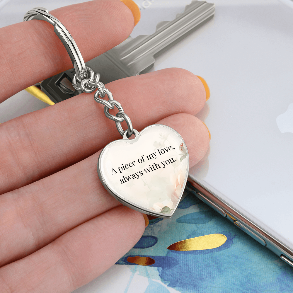 "A Piece of My Heart" Keychain - Matches "Always My Little Girl" Necklace from Mom - Always From Mom