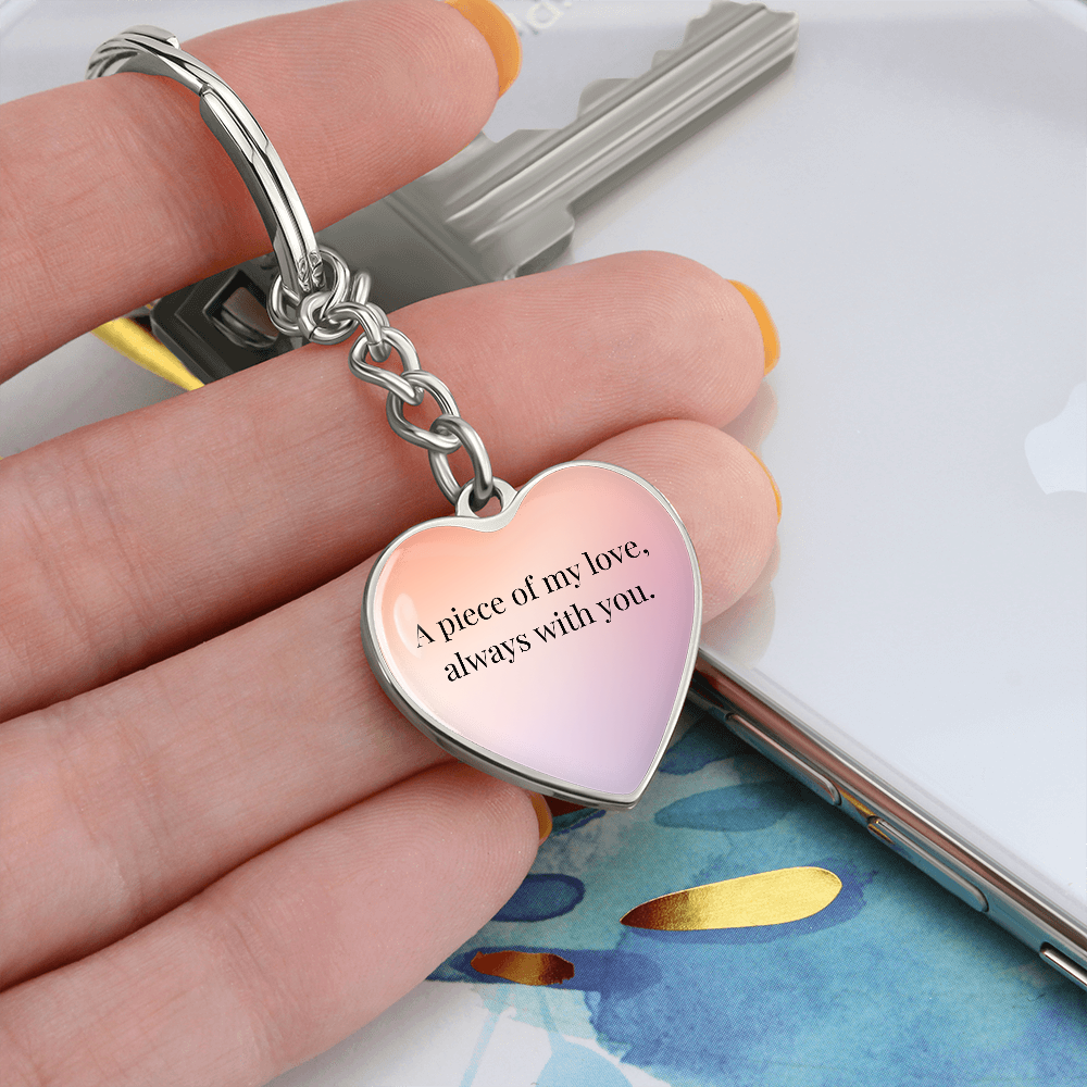 "A Piece of My Heart" Keychain - Matches "Shine On, My Star" Necklace from Mom - Always From Mom