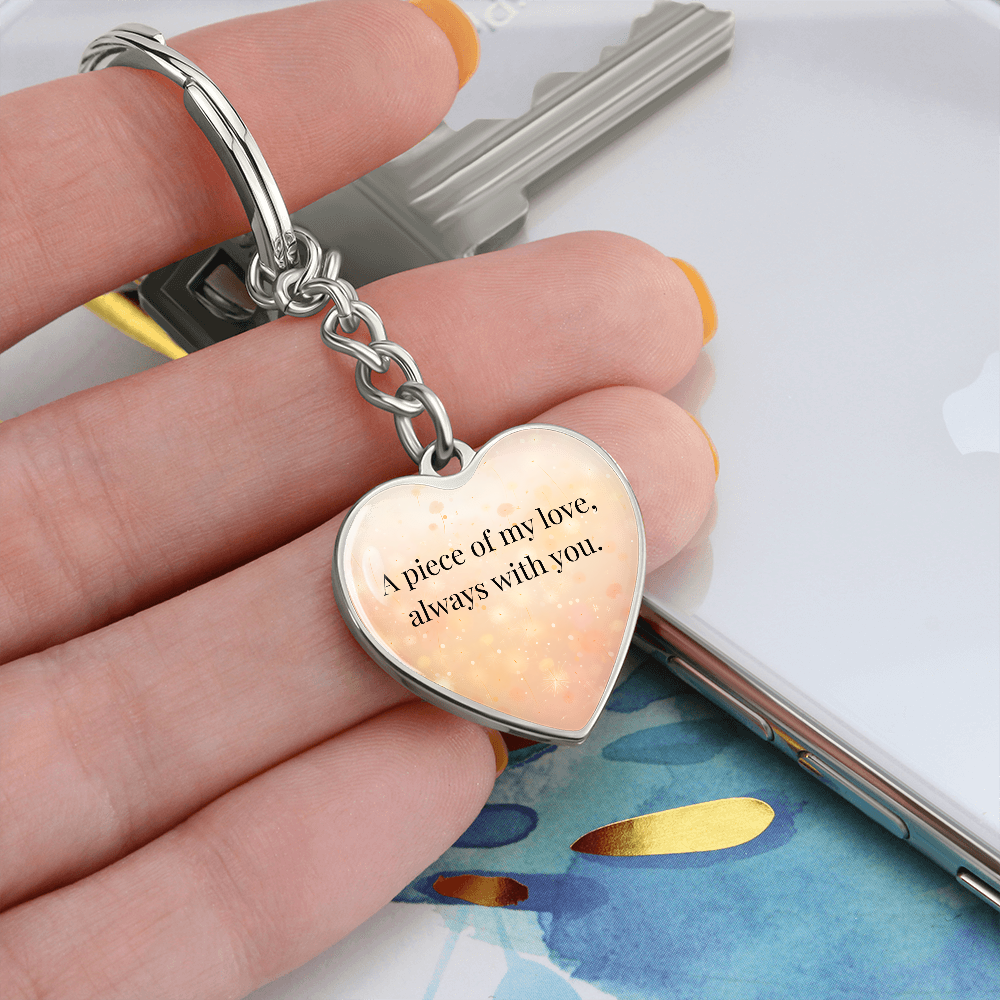 "A Piece of My Heart" Keychain - Matches "To My Daughter, My Joy" Necklace from Mom - Always From Mom