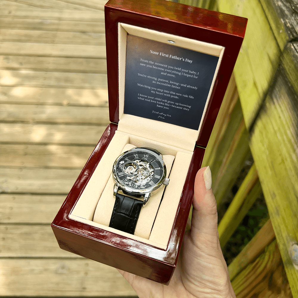 To My Son on Your First Father's Day – Openwork Watch from Mom