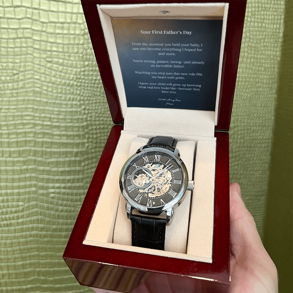 To My Son on Your First Father's Day – Openwork Watch from Mom