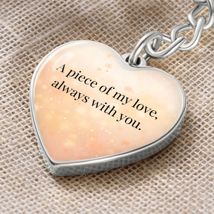 "A Piece of My Heart" Keychain - Matches "To My Daughter, My Joy" Necklace from Mom - Always From Mom