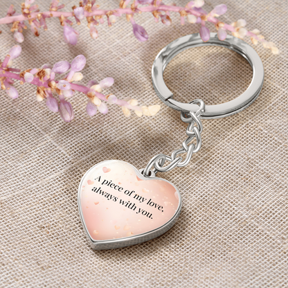 "A Piece of My Heart" Keychain - Matches To My Daughter - "You Are My Always" Necklace from Mom - Always From Mom