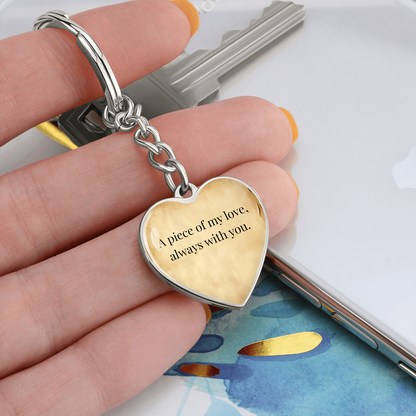 "A Piece of My Heart" Keychain - Matches "A Piece of My Heart" Necklace from Mom - Always From Mom