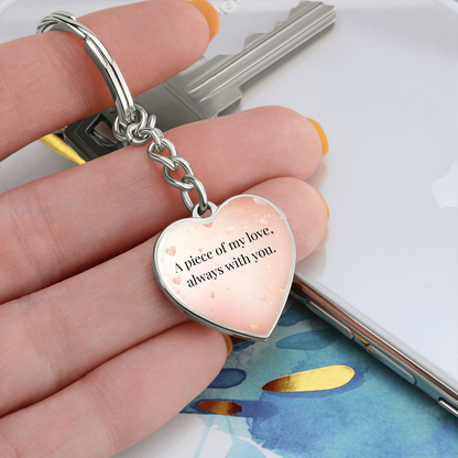 "A Piece of My Heart" Keychain - Matches To My Daughter - "You Are My Always" Necklace from Mom - Always From Mom