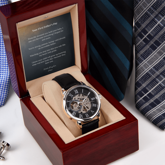 To My Son on Your First Father's Day – Openwork Watch from Mom