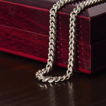"My Son. My Pride." Cuban Link Chain Gift from Mom
